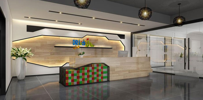 教育設備公司辦公室裝修設計效果圖