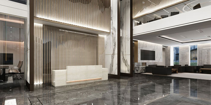 金融辦公室裝潢設計效果圖