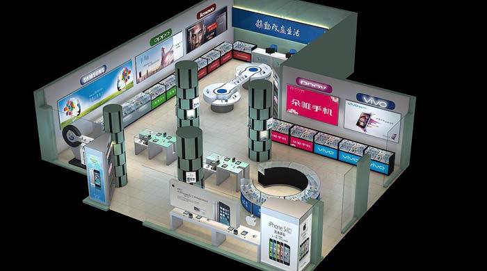 2016年最新、最熱手機店整體裝修設計案例效果圖