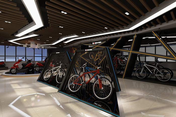 興世達自行車、電動車裝修設計案例