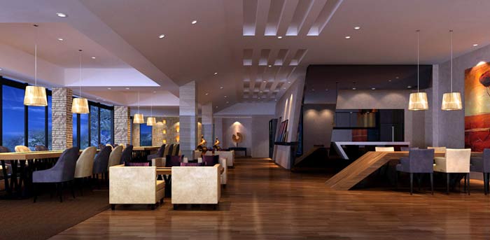 環崗私人會所餐廳裝修設計案例效果圖