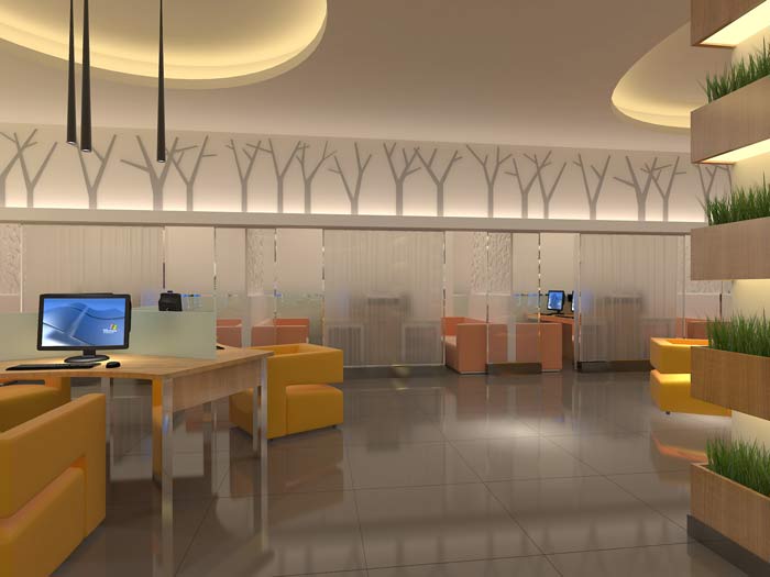 杭州布卡網咖會所玻璃隔斷裝修設計案例效果圖