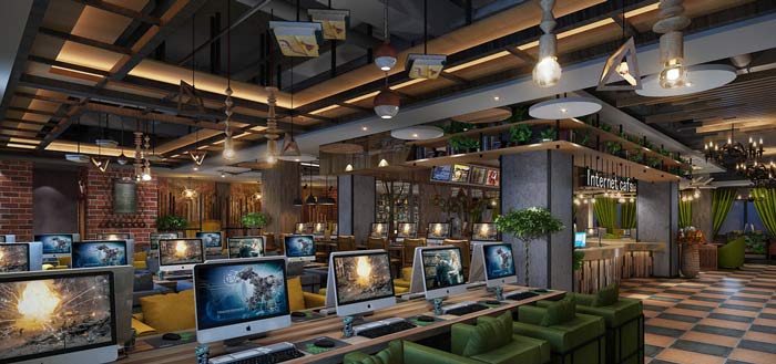 網(wǎng)咖裝修設計效果圖