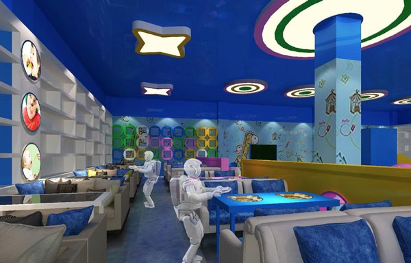 兒童主題餐廳家長區(qū)域裝修設(shè)計效果圖