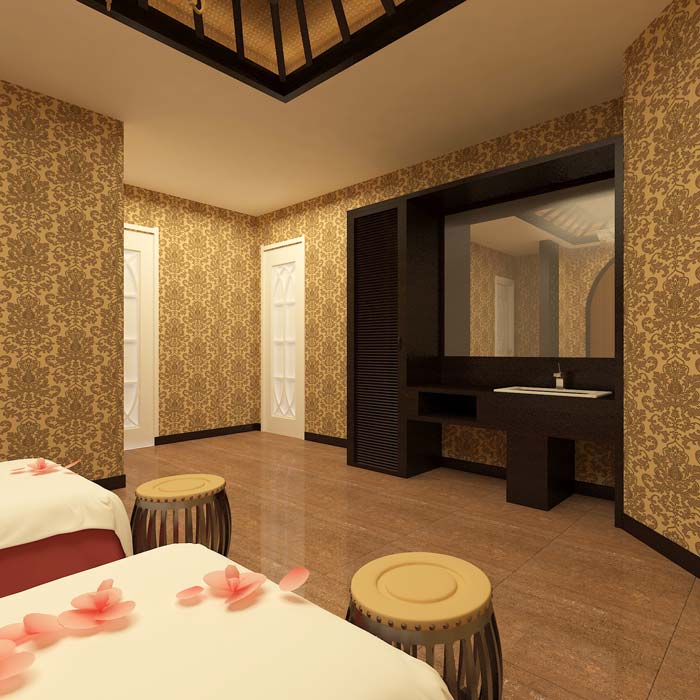 混搭風(fēng)格美容院東南亞的SPA間裝修設(shè)計案例效果圖