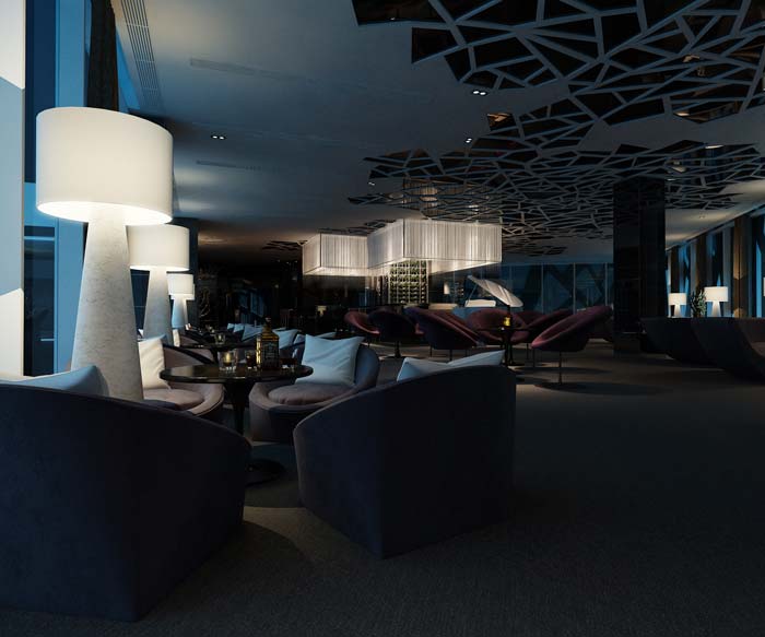 休閑類型主題餐廳吊頂裝修設計案例效果圖