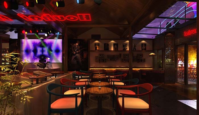 情侶、商務、聚餐、休閑酒吧前臺裝修設計案例效果圖