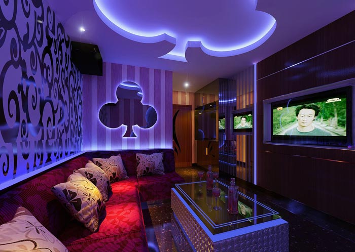 番禺富華國際KTV中包廂裝修設計案例效果圖