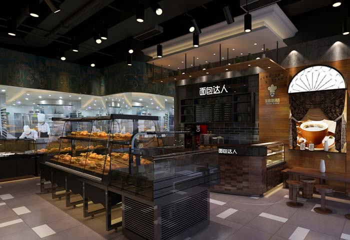 杭州時尚蛋糕店前臺吧臺裝修設計案例效果圖