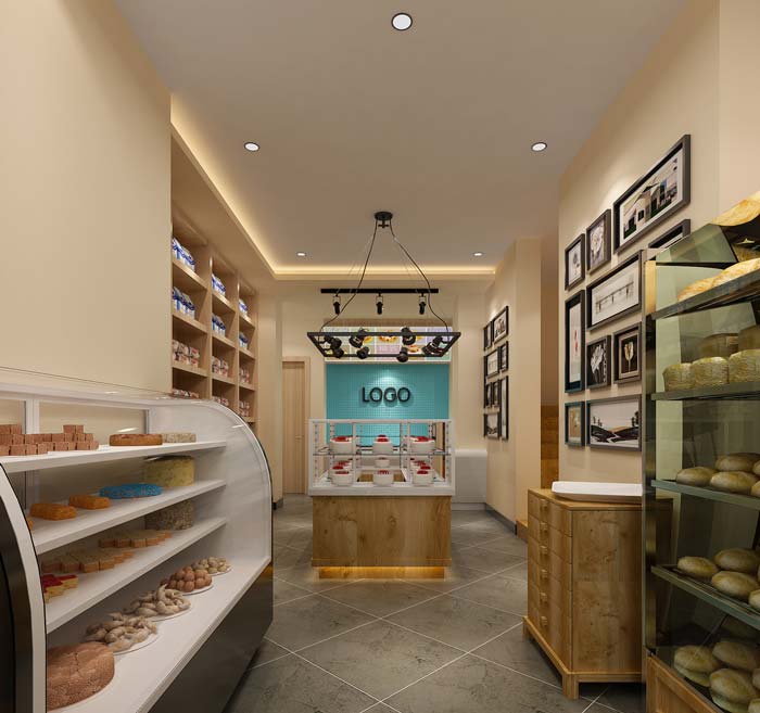 混搭風格蛋糕店空間前臺區域裝修設計案例效果圖