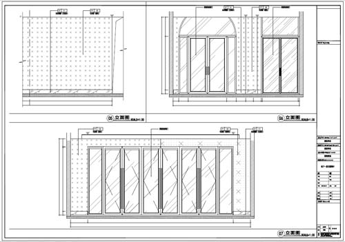 商場深化設計施工圖負一層立面圖06-07