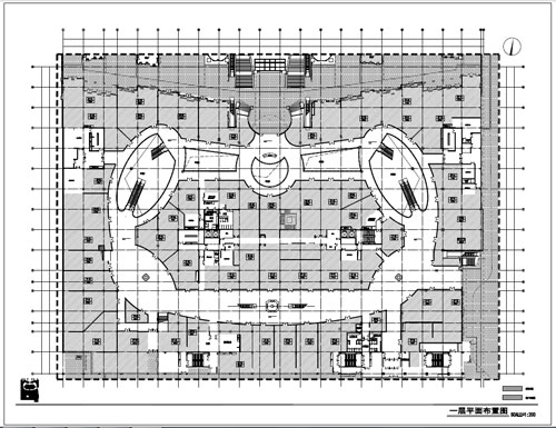 商場深化設計施工圖一層平面布置圖