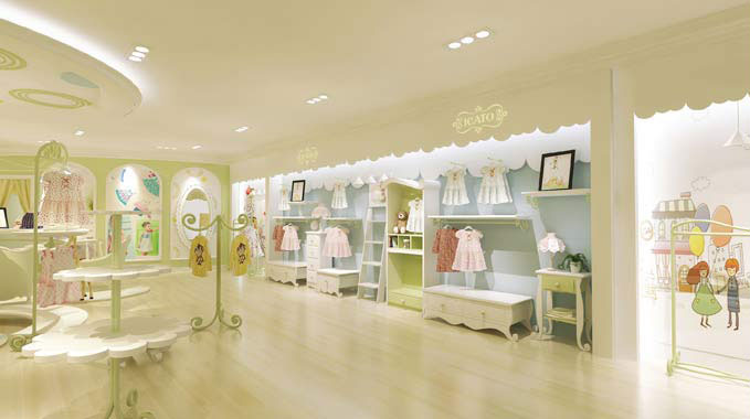 伊卡通童裝店裝修設計案例