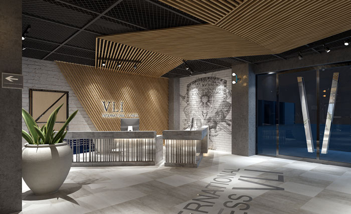 休閑健康健身會(huì)所前臺(tái)裝修設(shè)計(jì)案例效果圖