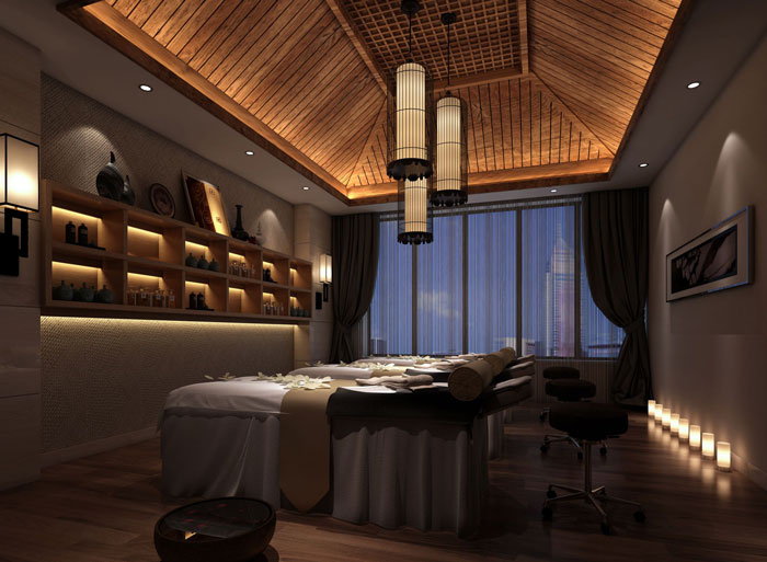 1000平方私人會所SPA區域裝修設計案例效果圖