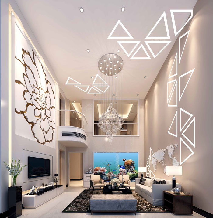 別墅客廳裝修設計案例效果圖