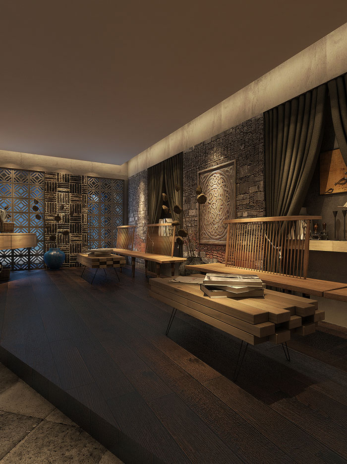 時而驚奇、時而陶醉的烤魚店裝修設(shè)計(jì)方案效果圖