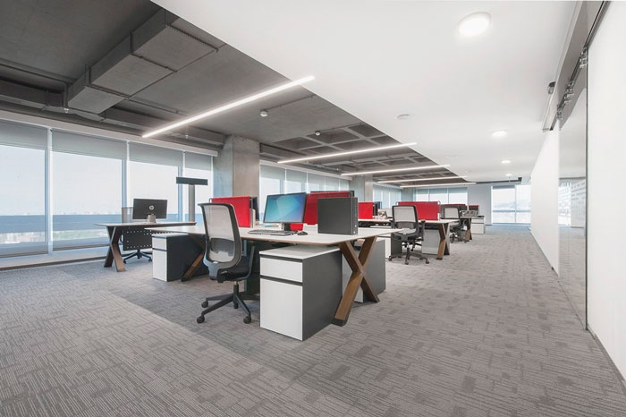 金融公司辦公室辦公區域裝修設計案例效果圖