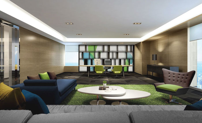 金融咨詢公司總經理辦公室裝修設計案例效果圖