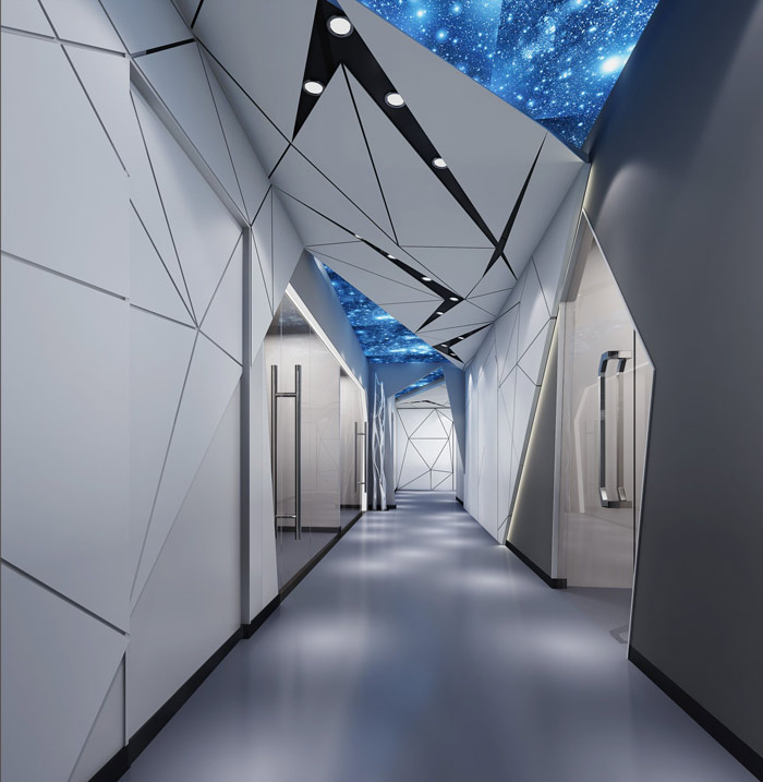 右腦開發教育機構走廊裝修設計案例效果圖