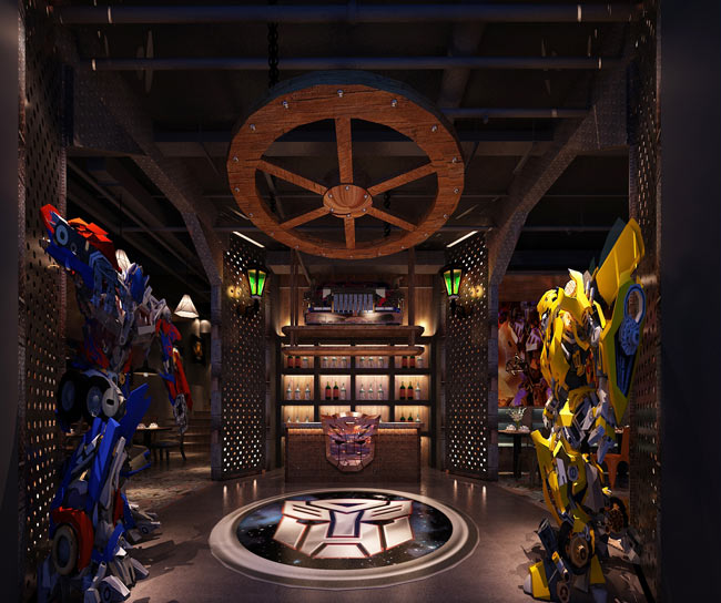 變形金剛主題餐廳裝修設(shè)計(jì)效果圖