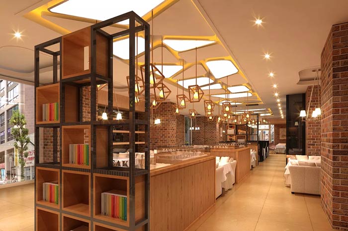 牛排西餐廳餐區(qū)裝修設計效果圖