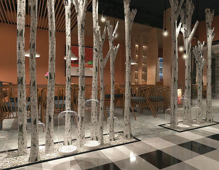 私房菜餐廳鳥籠裝修設(shè)計(jì)效果圖