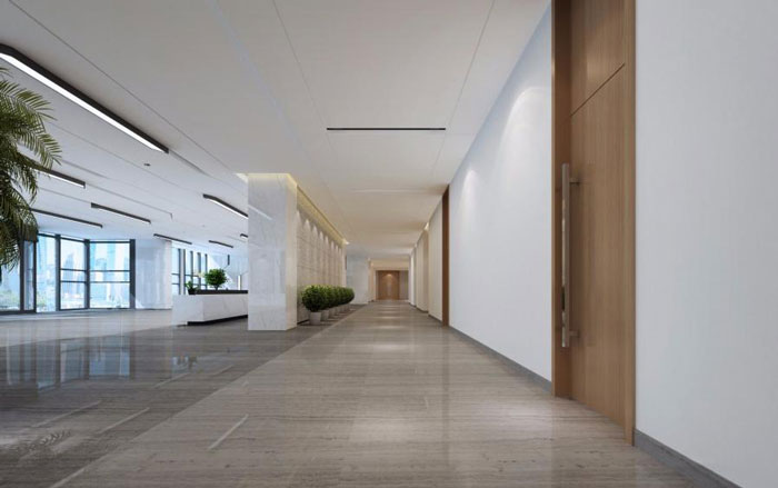 杭州濱江辦公室大廳走廊裝修設計效果圖