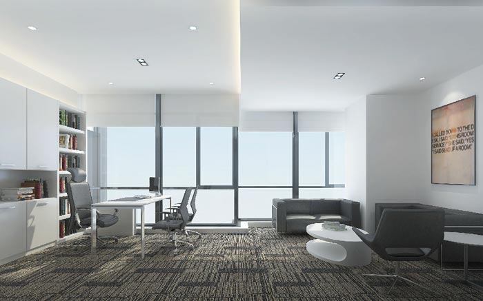 總裁辦公室裝修設計實景圖