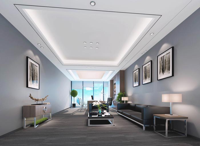 總裁辦公室裝修設計實景圖