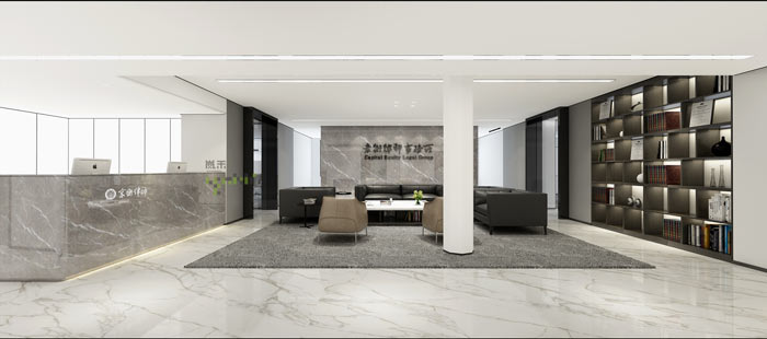 杭州律師事務所辦公室前臺裝修設計效果圖