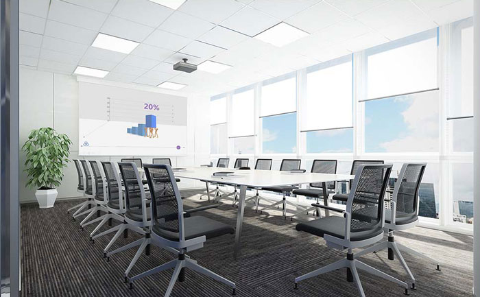 外貿公司辦公室會議室裝修設計效果圖