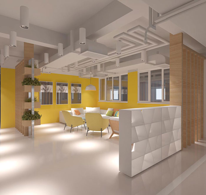 網絡科技公司辦公室洽談區裝修設計效果圖