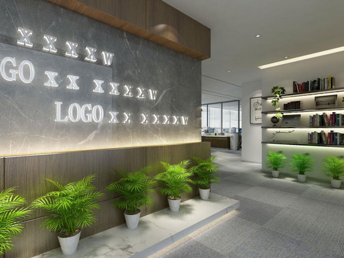 杭州良渚辦公室進門區裝修設計效果圖