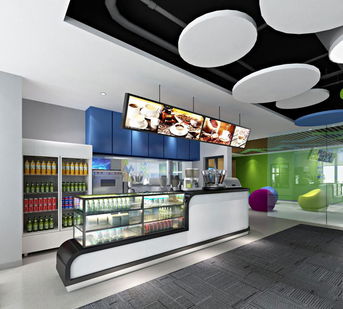 杭州余杭區(qū)臨平辦公室飲品區(qū)裝修設(shè)計(jì)效果圖