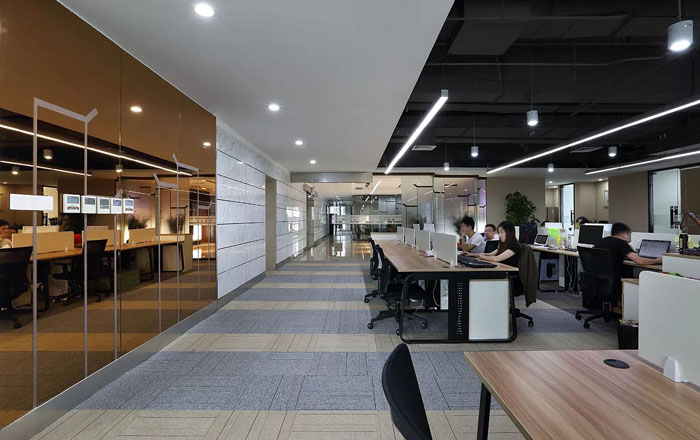 機(jī)電公司辦公室辦公區(qū)裝修設(shè)計實景圖