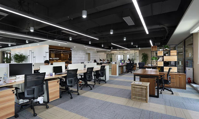 機(jī)電公司辦公室辦公區(qū)裝修設(shè)計實景圖