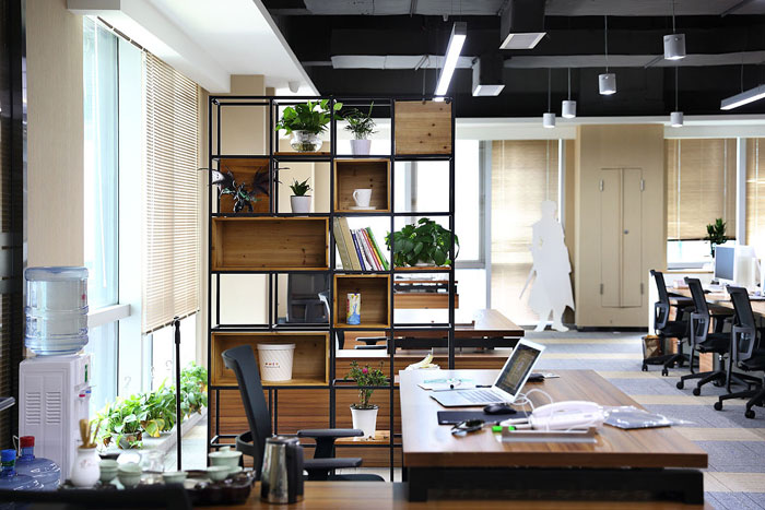 機(jī)電公司辦公室辦公區(qū)裝修設(shè)計實景圖