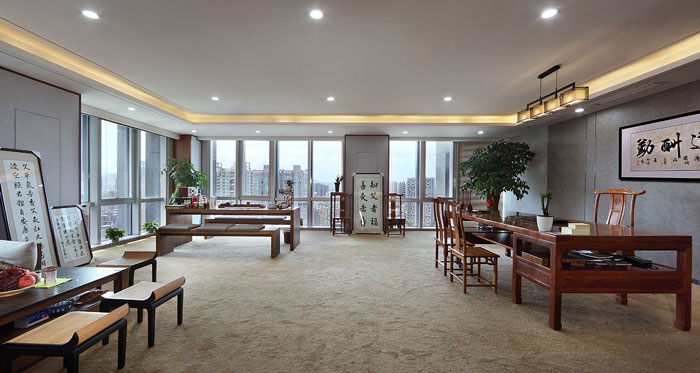 機(jī)電公司董事長辦公室裝修設(shè)計實景圖