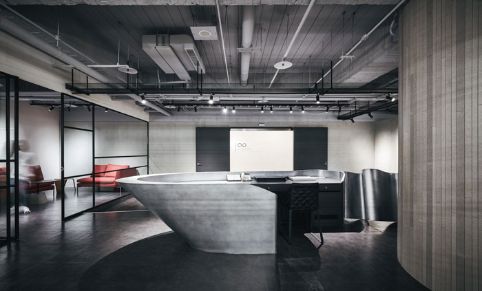 科技公司辦公室前臺裝修設(shè)計效果圖