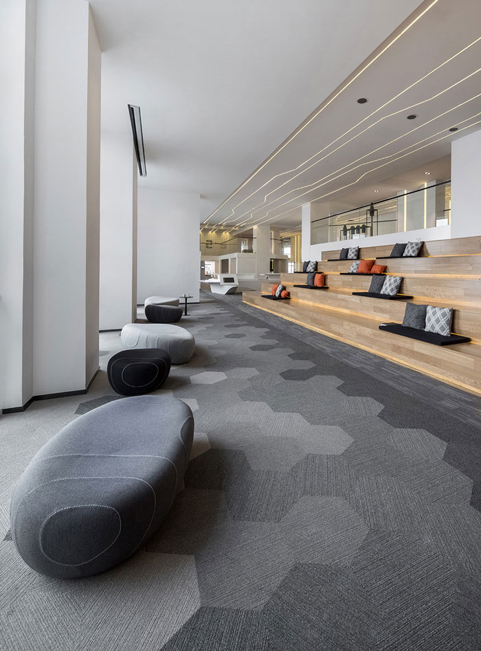 智慧辦公室接待、休息區裝修設計效果圖