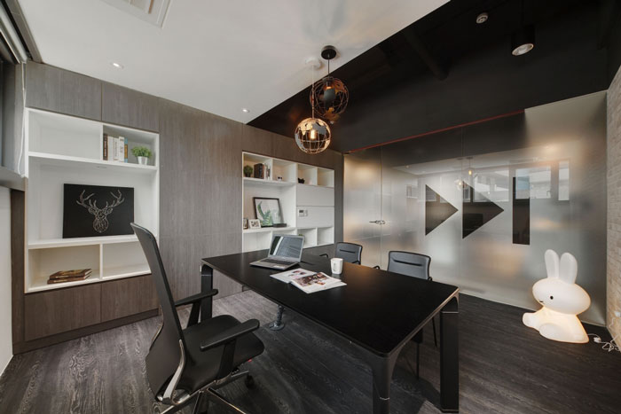 娛樂文化公司總經理辦公室裝修設計效果圖