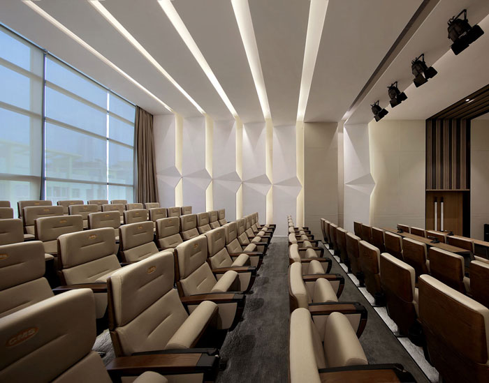 藥業公司辦公室匯報廳裝修設計效果圖