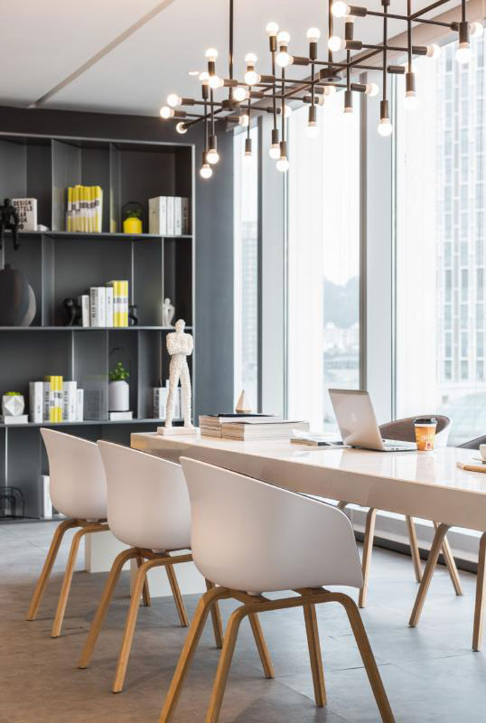 杭州800平方辦公室閱讀區裝修設計效果圖