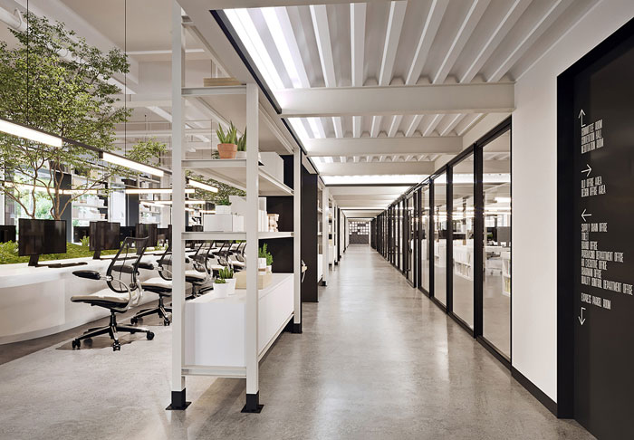 家居公司辦公室進門區(qū)裝修設計效果圖