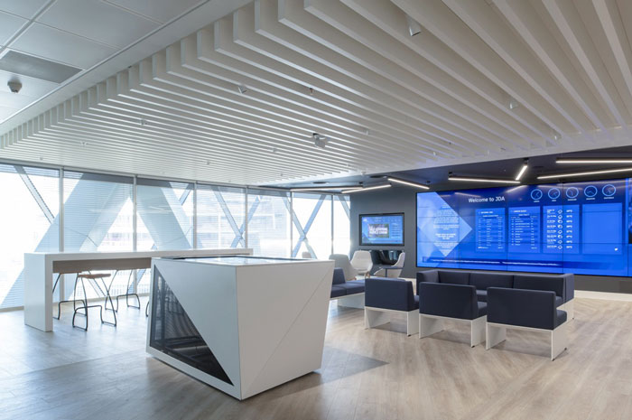 供應(yīng)鏈管理公司辦公室前臺(tái)接待裝修設(shè)計(jì)效果圖