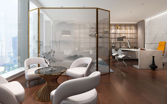 集團總經理辦公室裝修設計效果圖