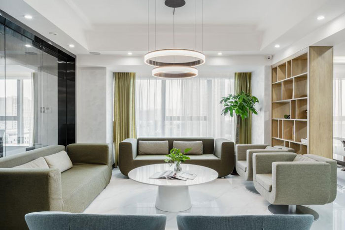 杭州古蕩辦公室接待區裝修設計方案