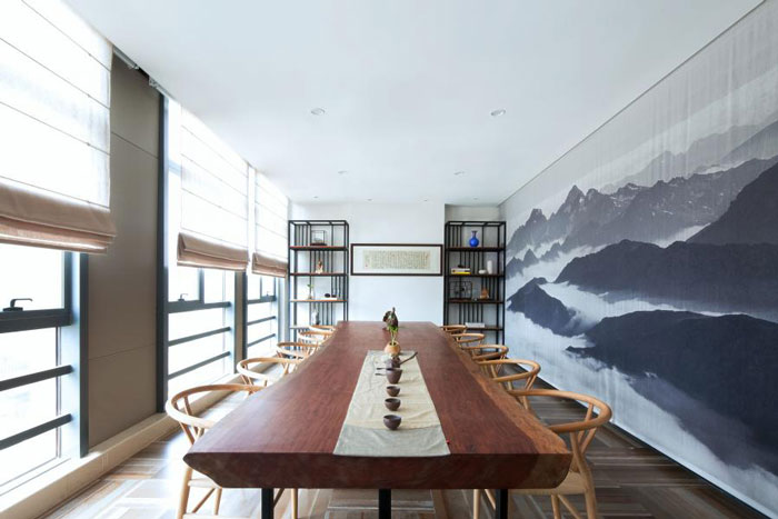 杭州300平方辦公室會議區裝修設計效果圖