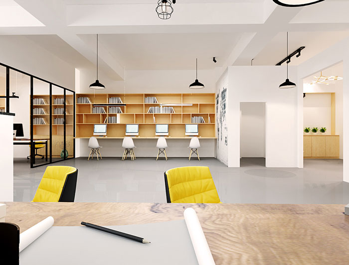 簡單辦公室辦公區(qū)裝修設(shè)計效果圖